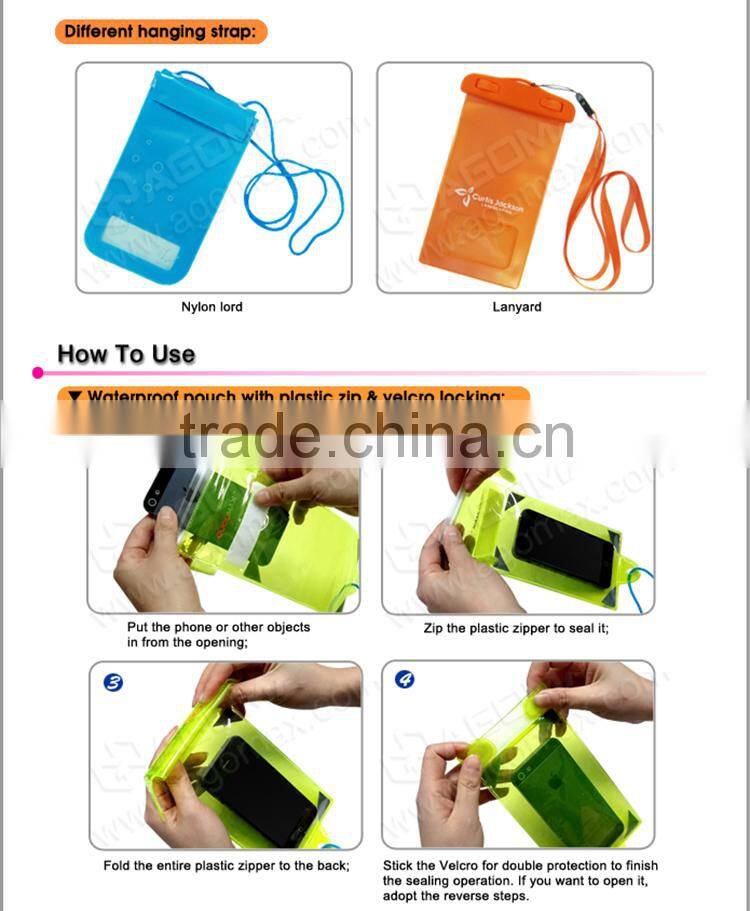 Customized OEM classic gift fashion pvc dry phone case