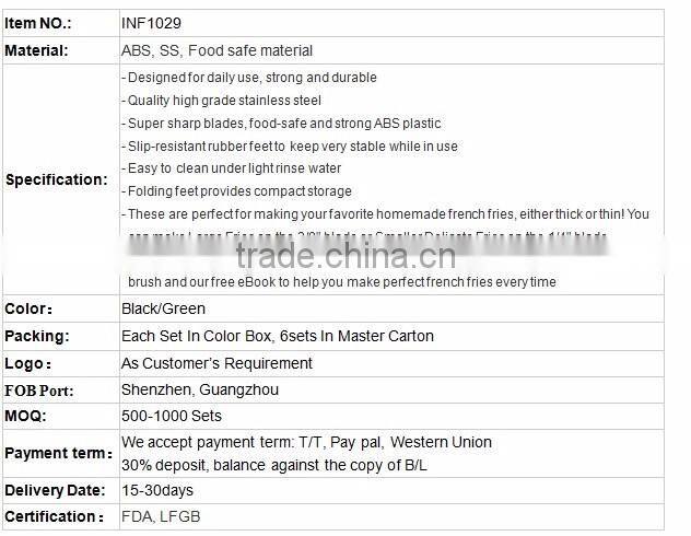 Amazon Best Sale Premium French Fry Cutter/Potato Slicer Includes 3-in-1 Brush & Cleaning 2 Blades Kitchen Homemade Fries