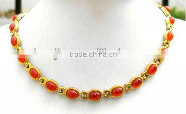 Stainless steel homecoming jewelry gem necklace for girls#22002