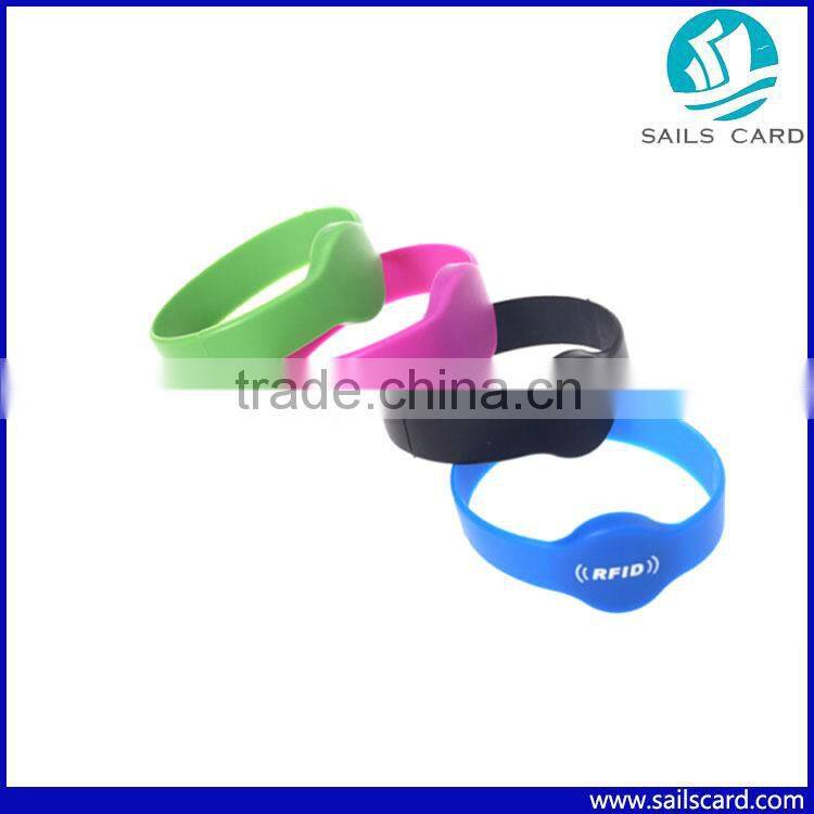 Hi-end Silicone bracelet round silicon wristband for RFID system