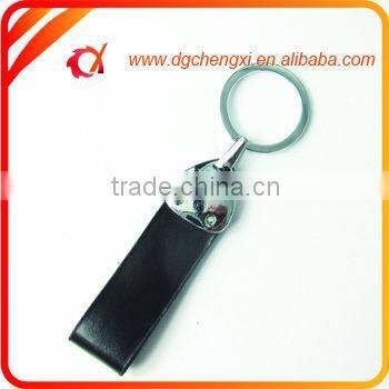 Hot sale fashion costomized color leather braided rope keychain