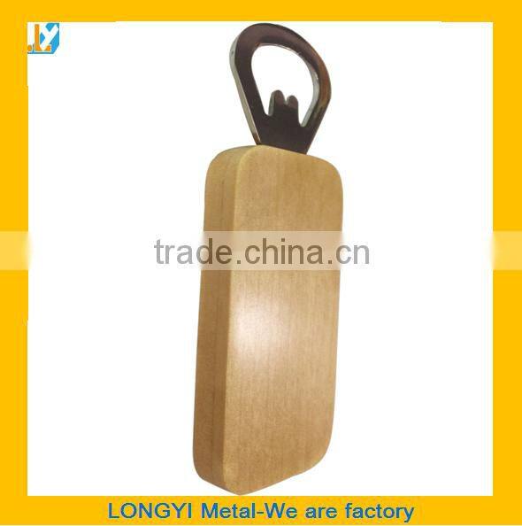 Smile face Wooden handle Bottle opener, high quality bottle opener, custom bottle opener