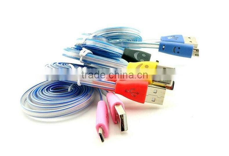 The new factory direct sale LED intelligent light charging data line