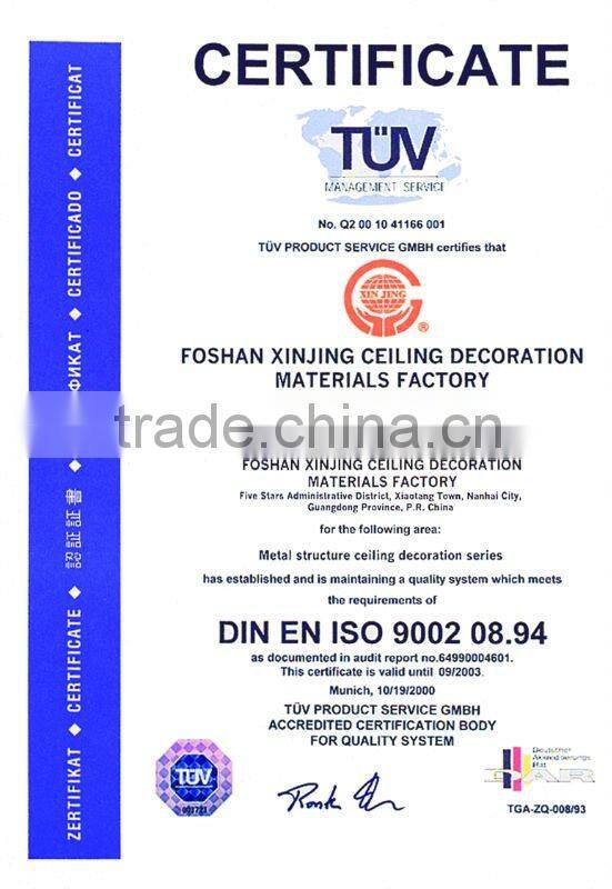 Interior Aluminum gird decorative false ceiling tiles