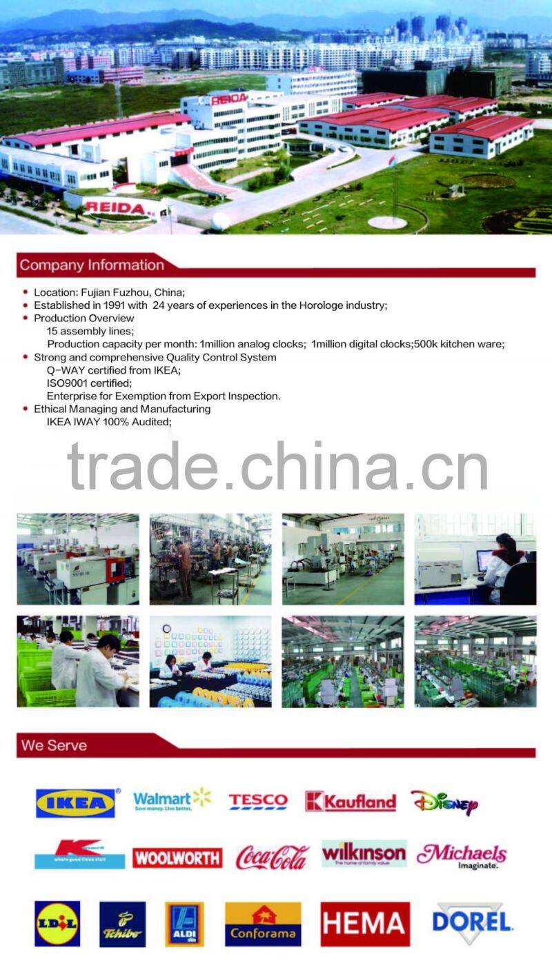 10' plastic wall clock with 3D numbers