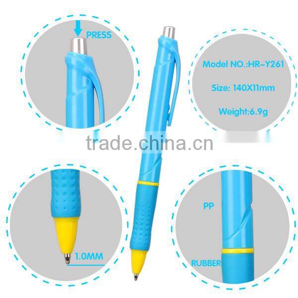 colorful rubber grip ball point pens;flexible rubber grip ballpoint pens