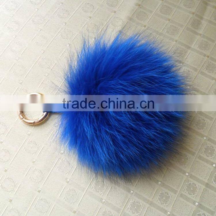 High Quality Genuine Fluffy Fox fur Ball Keychain with Reasonable Price by Manufacture Direct Sale