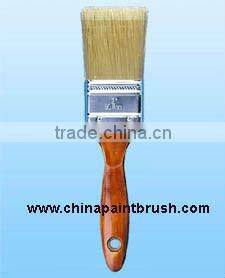 Paint brush with wooden handle
