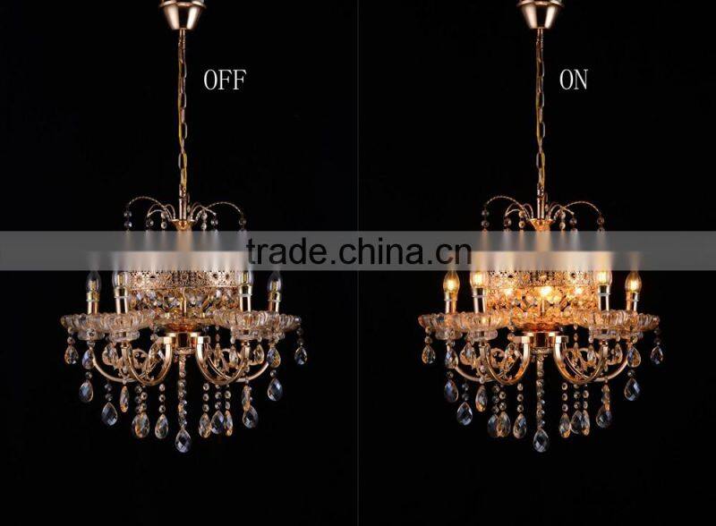 Antique Excellent Quality Beautiful Design Gold Crystal Chandelier with 8 Lights