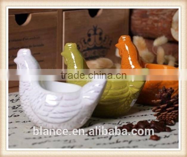 ceramic egg holder in chicken shape egg cup design