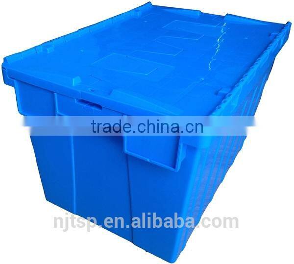 Plastic container with flip lid