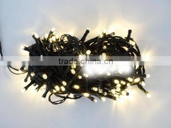 series string xmas decoration light with solar panel for supermarket 10meter 20meter 100meter