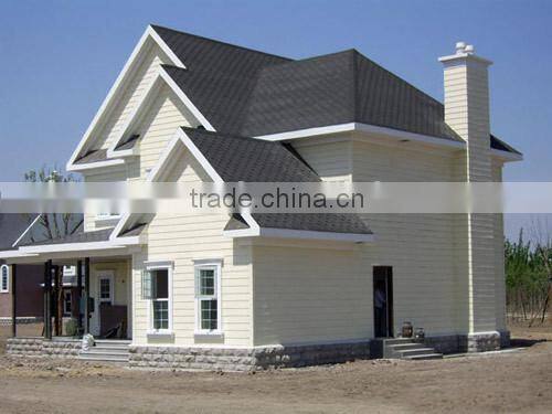 Prefabricated Steel Structure Villa with pitched roof and long life time
