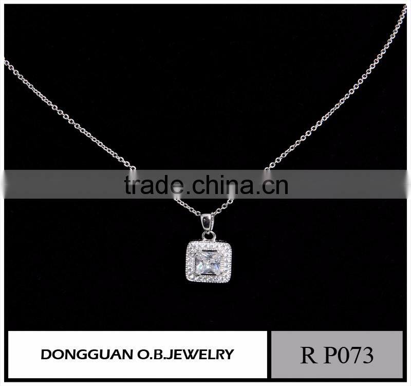 Circle AAA cz Sterling Silver Pendants Necklace /Hot Selling Micro-pave Setting Zircon