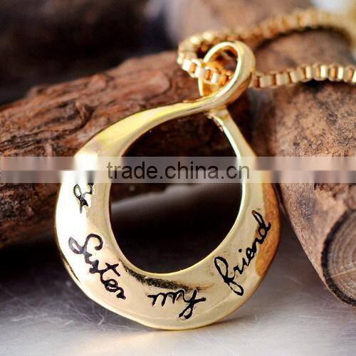 Mother's Day Gift Zinc Alloy Crystal MOM Football Necklace