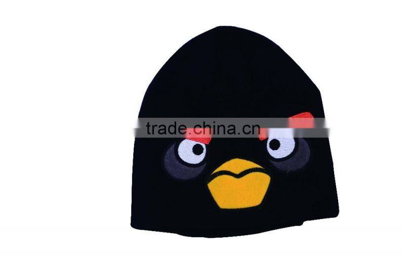 winter knitted hat blank hat and cap with birds painting