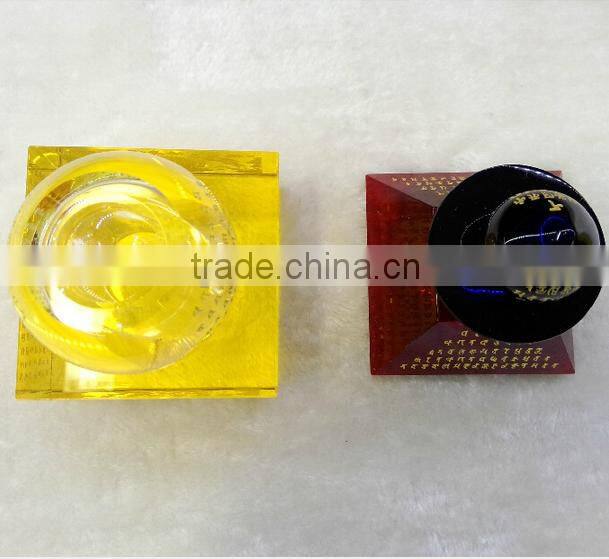 High quality K9 crystal brass stupa