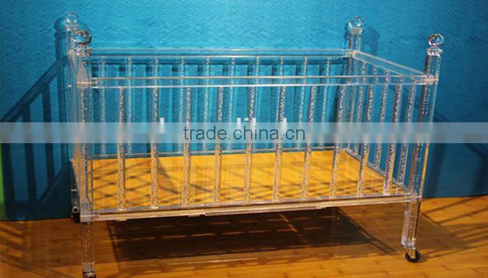 professional solid safty popular acrylic baby cribs