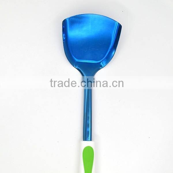 Non-stick TPR handle Factory Price titanize kitchen wok spatula