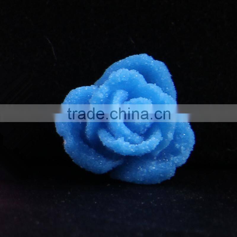 2016 matt finish flat back resins rose flowers candy color-zhiya factory
