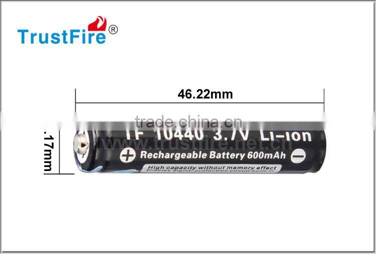 Trustfire 600mAh 10440 3.7v Protected Li-ion Rechargeable Battery with PCB