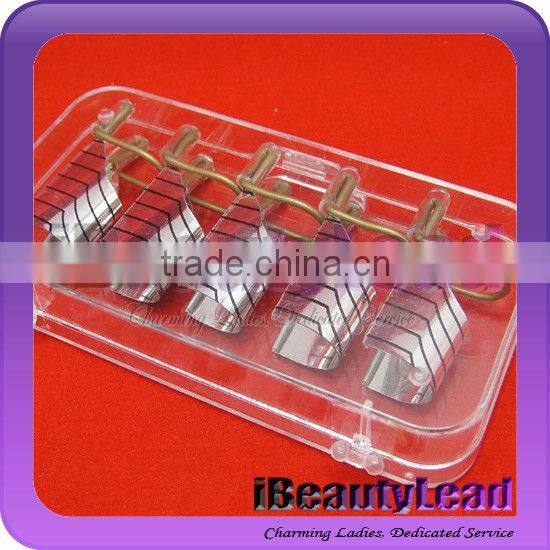 Fashion nail forms reusable aluminum nail form