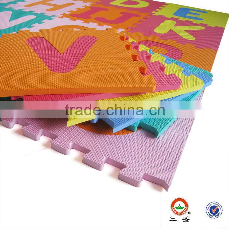 eva interlocking children play mat/baby number puzzle mat/alphabet puzzle mat