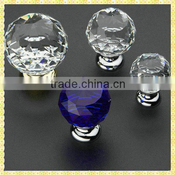 Cheap Crystal Glass Handware Door Knobs For Cabinet Handles