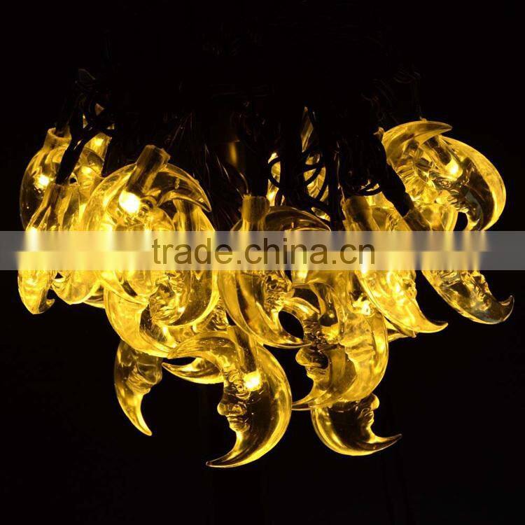 20ft 30 LED Moon String Solar Led Light or Outdoor, Gardens, Homes, Wedding, Christmas Party