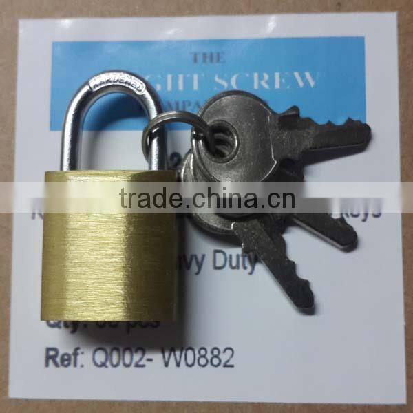 Brass Pad Lock with blister card packing