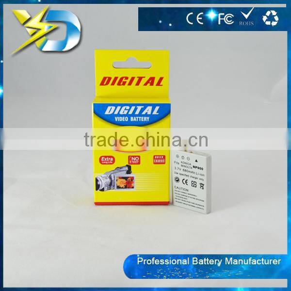 For high efficiency camera battery for Minolta NP900 replacement battery