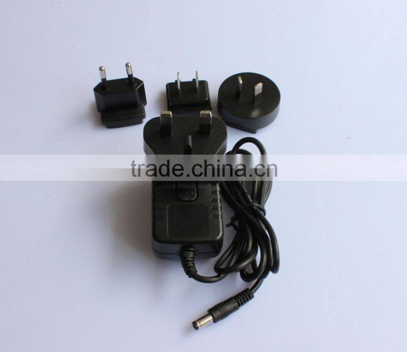 100 240V 50 60HZ 5V Adapter Charger Wholesale 5V 2A Wall Adapter Power Supply With Interchangeable Plug UK AU US EU