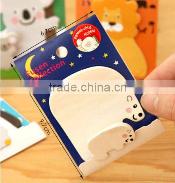 custom Self-Adhesive Feature cartoon magnetic die cut sticky notes