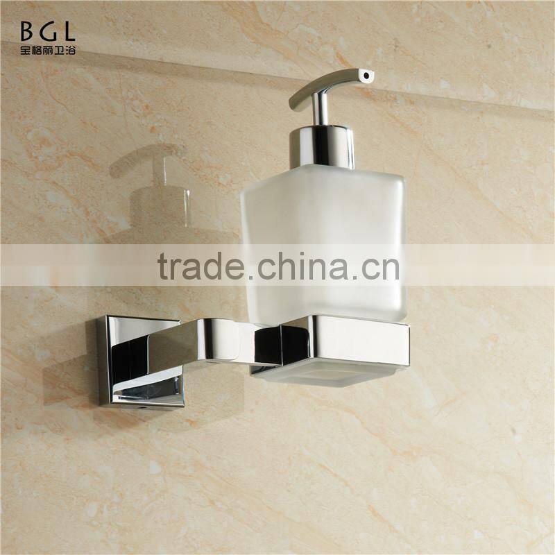 new design ECO-friendly shower room chrome furface square zinc alloy Bathroom Sanitary Items soap dispenser