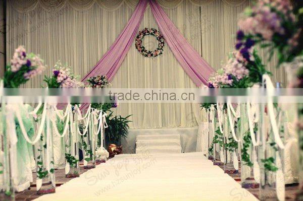 Single face pink wide satin sashes for weddings