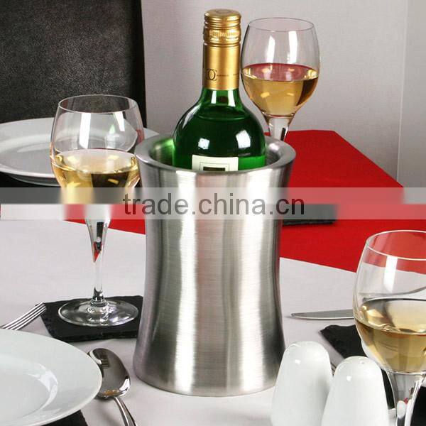 750ml plastic stainless steel wine cooler ice bucket