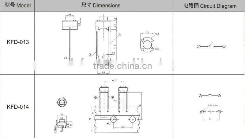 push button tact switch