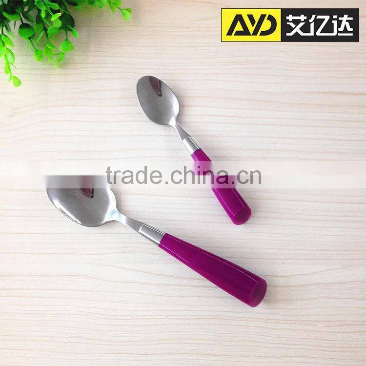 Colorful! stainless steel cutlery with plastic handle