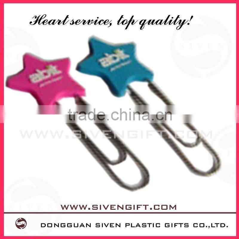 Coloful animal and flower pvc book clip for giveaway gifts