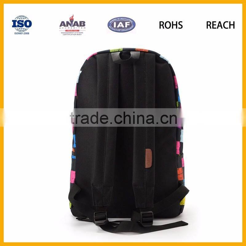 colorful printing backpack