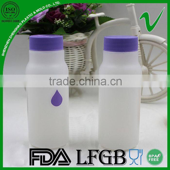 oval hot sale disposable plastic milk bottles with screw cap