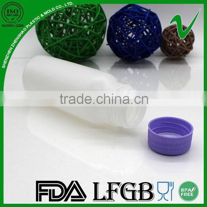 oval hot sale disposable plastic milk bottles with screw cap