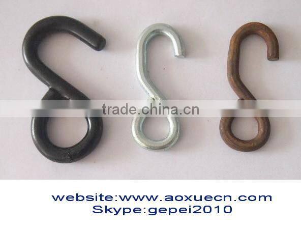 Simple 8 shape hooks. metal S hooks for rigging