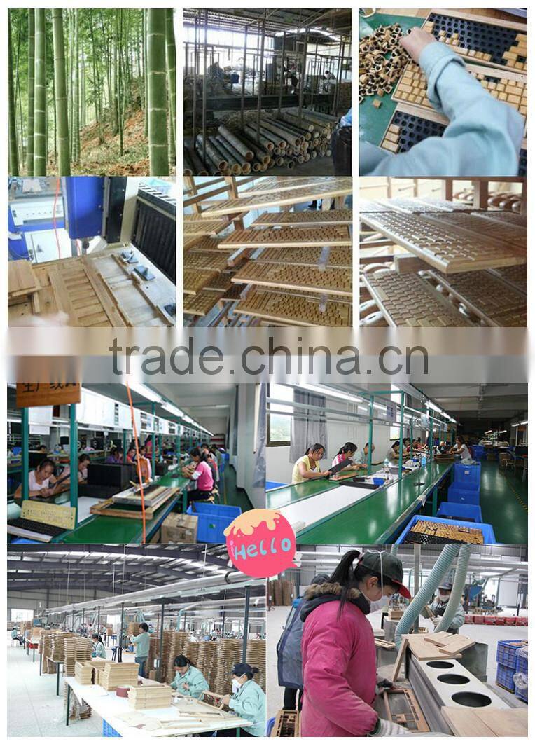 Environmental Handmade 2.4Ghz Wireless Bamboo Keyboard and Mouse Set