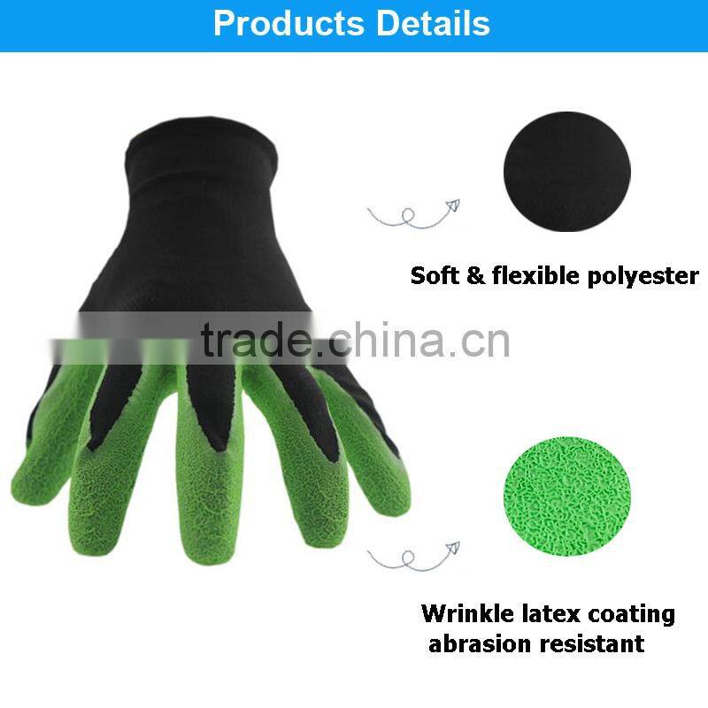 QL EN388 3123 Polyester knitted latex dipped gloves for building