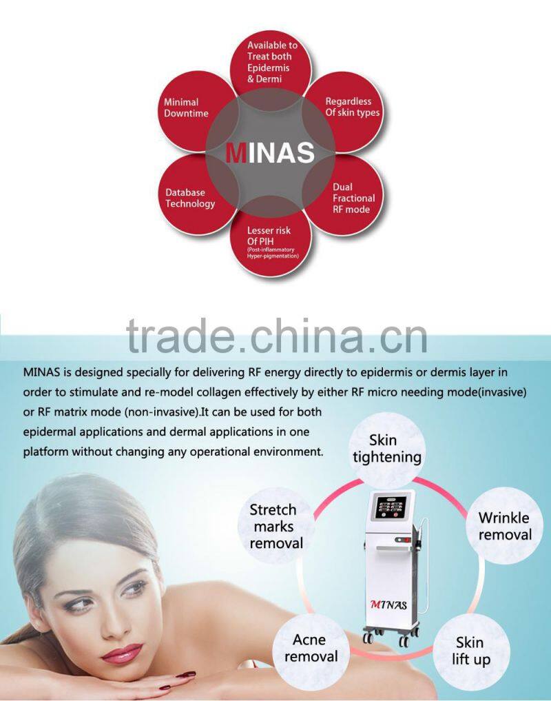 Latest fractional rf microneedle machine / 4 in 1 fractional RF machine both needle and non needle for salon use