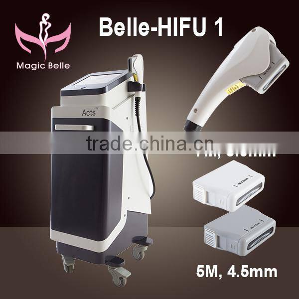 CE Certificated HIFU portable machine/korea/body/face lift Belle-HIFUhifu high intensity focused ultrasound