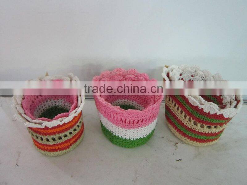 HOT NEW COLORFUL EMBROIDERY WOOL BOX FOR OUTGOING, SPECIAL GIFT VISITING TO FRIEND, 100% HANDMADE HAT FROM VIET NAM