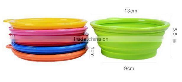 wholesales Eco friendly pet silicone foldable bowl