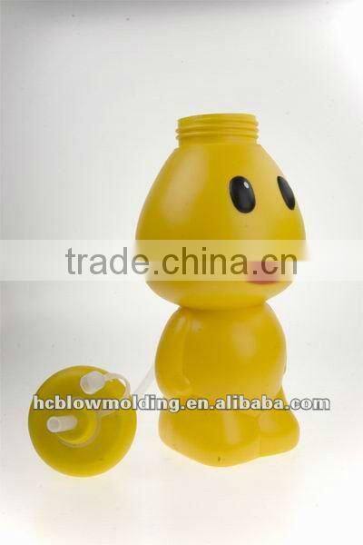 OEM Blow Molding plastic cartoon toy bottle ,plastic PP animal toy bottle for sale